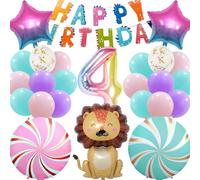 23 PCS Kit Compleanno Gabys Dolhouse 4 Anni Bambini, Palloncini Decorazioni
