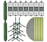 (23 pezzi) 205 DustCompactor Parti di ricambio per robot aspirapolvere iRobot Roomba 205 DustCompactor Vac, 2 spazzole a rullo, 6 panni per mocio, 8 spazzole laterali, 7 filtri HEPA, kit di accessori