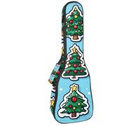 23 pollici Ukulele Bag Collezione di Vari Biscotti di Natale Pan di Zenzero Padding Borsa Tote Coperchio Ukulele con Stoccaggio e Manico Spesso, Multicolore 06, 25.9x9x3.1in/66x23x8cm, Organizer per