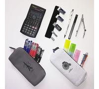 23 PZ SCUOLA UFFICIO CALCOLATRICE COMPASSO EVIDENZIATORI PENNE ASTUCCI