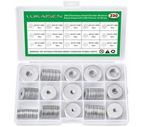 230 Pezzi Rondelle Acciaio, Rondelle Alzaporta con 15 Misure Kit di Rondella Inox 304 M3 M4 M5 M6 M8 M10 M12 per Riparazioni in Fabbrica, Cucine, Negozi