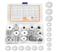 230 Pezzi Rondelle Piatte in Acciaio Inossidabile Kit di Rondella Inox 304 Rondelle di Sicurezza Rondelle Alzaporta Rondelle Piane Rondella Metallo Rondelles Acciaio 15 Misure M3/M4/M5/M6/M8/M10/M12