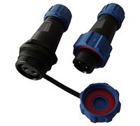 230 V, 12 V, IP68, 13 mm, 2,3 poli, 2 pin, spina rotonda a 3 pin, connettore con coperchio, connettore impermeabile, per giardino, barca, auto (2 pin)