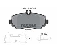2307004 TEXTAR Kit pastiglie freno, Freno a disco per MERCEDES-BENZ