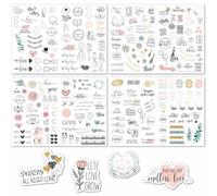 230pcs Adesivi per Libri Degli Ospiti di Nozze,4 Fogli Adesivi per Matrimoni,Adesivi matrimonio,Amore Photo Album Wedding Set di adesivi,per Album di Foto Libro degli Ospiti, Biglietti, Regali