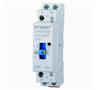 230V 25A, 2 NC, 2 POLI, CONTATTORE, TELERUTTORE, 1 MODULO, CON INTERRUTTORE MANUALE, MONTAGGIO SU GUIDA DIN, 2 CONTATTI NORMALMENTE CHIUSI, BOBINA 220V 240V AC