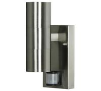 230V Acciaio Inox Up E Giù Muro Luce Con Pir, 2800K, 400lm - LF0622