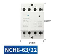 230V Home AC Contactor NCH8 63A 2NO 1NC 1NO 2 NC Modular AC household Contactor 2 4 Phase BIANMTSW(NCH8-63A 22 2NO 2NC)