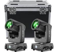 230W 7R LED Teste Mobili, dmx512 Discoteca Palcoscenico Spot Beam con 24 Prisma 4 Modalità di Controllo Luce Party per Matrimonio DJ Party Live Band Mostra (2 pezzo con flightcase)