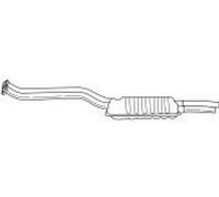 231 cv Silenziatore anteriore per BMW 5 Touring E39 530i 2979 cc 170 KW 231 CV