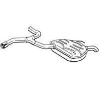 200 CV SILENZIATORE POSTERIORE PER VOLVO S80 II 124 2.5 T KW 147 CV 200