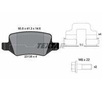 2313803 TEXTAR Kit pastiglie freno, Freno a disco per MERCEDES-BENZ