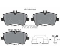 2314402 TEXTAR Kit pastiglie freno, Freno a disco per MERCEDES-BENZ