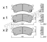 232.1 TRUSTING Kit pastiglie freno, Freno a disco per MAZDA