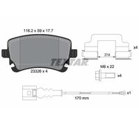 2332602 TEXTAR Kit pastiglie freno, Freno a disco per AUDI (FAW),HONGQI,VW