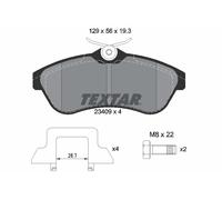 2340902 TEXTAR Kit pastiglie freno, Freno a disco per CITROËN