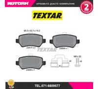 2341703 Kit pastiglie freno, Freno a disco posteriore (MARCA TEXTAR)..