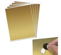 235 x 200mm, Grande Gratta e Vinci (Scratch Cards) Adesivo, Oro, 5 fogli