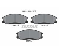 2356901 TEXTAR Kit pastiglie freno, Freno a disco per BAIC HUANSU,DAEWOO,DORCEN,
