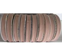 2363) n.10x20 mt nastro sbieco cotone 100% marroncino 728 fettuccia