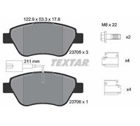 2370502 TEXTAR Kit pastiglie freno, Freno a disco per ALFA ROMEO,FIAT,LANCIA