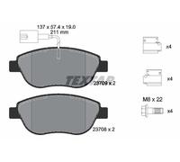 2370901 Kit pastiglie freno, Freno a disco Textar