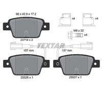 KIT PASTIGLIE FRENO POST TEXTAR FIAT BRAVO II 1.6 D MJT 66KW 08>14 2371403