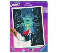 Ravensburger - CreArt Premium B, Disney, Arielle e Ursula, Dipingere con i Numeri, Kit Pittura, Idea Regalo Donna o Uomo, 14+ Anni, 30x40 cm