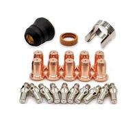 23pcs PT-60 -40 PT40 Plasma Cutting Torch Tip 1.0mm 51313 Electrode 52582 Plasma Cutting Flashlight Plasma Cutting