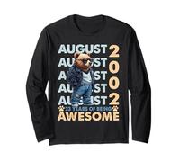 23rd Birthday Bear Legends August 2002 23 Years Old For Mens Maglia a Manica