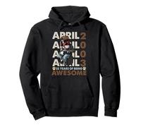 23rd Birthday Dog Lover April 2003 Vintage 23 Years Old Men Felpa con Cappuccio