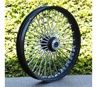 23x3,5" Grande Mozzo Cerchio Nero Anteriore 2x Flangia Cuscinetti Ruota 3/4"