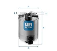 Filtro carburante Cartuccia filtro 24.025.01 UFI per NISSAN NV200 Furgone