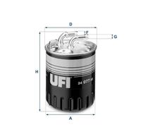 Filtro carburante Cartuccia filtro 24.077.00 UFI per MERCEDES-BENZ VITO Autobus
