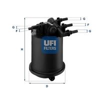 24.086.00 UFI Filtro carburante per RENAULT