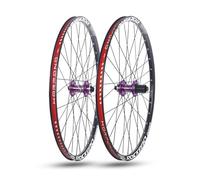 24/26/27,5/29"Set Ruote Per Mountain Bike Cerchi Lega Alluminio Doppio Strato 32 Fori Freno Disco Ruote Perno Passante Anteriore 2 Posteriori 4 Mozzi Cuscinetti Per Cassette 7-11 Velocità (Color : Pu