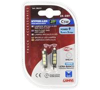 24/28V Hyper-Led 9 - 3 SMD x 3 chips - (C5W) - 10x36 mm - SV8,5-8 - 2 pz - Scat
