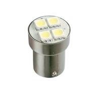 24/28V Led Series 4 SMD x 3 chips (P21W) BA15s 1 pz D/Blister Arancio Doppia pol