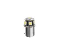 24/28V Led Series - 6 SMD x 3 chips - (R5W) - BA15s - 1 pz - D/Blister - Bia...