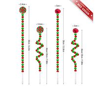 24/36/50pcs Riccio Caramelle Natale Ornamenti Rosso Bianco Vacanza Tema Casa