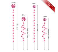 24/36/50pcs Riccio Caramelle Natale Ornamenti Rosso Bianco Vacanza Tema Casa