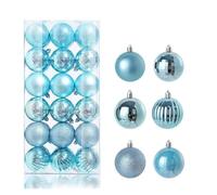 24/36 pezzi 3/4 cm decorazione a forma di palla di Natale pendente for albero di Natale for decorazioni for la casa accessori for feste(Blue 3CM 36pcs)