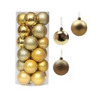 24/36 pezzi 3/4 cm decorazione a forma di palla di Natale pendente for albero di Natale for decorazioni for la casa accessori for feste(Gold 4CM 24pcs)