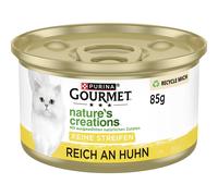 24/36 x 85 g + 8/12 gratis! 32/48 x 85 g Gourmet Nature's Creations - 48 x 85 g Pollo con Spinaci & Pomodori