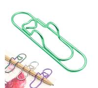 24/36pcs Heart Shaped Metal Pen Clip, Cute Paper Clip Pen Holder for Notebook, Durable Stainless Steel Organizer for Pens, Journals, Planners, Students & Office (Green,24pcs)