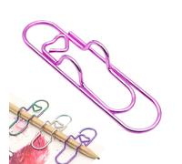 24/36pcs Heart Shaped Metal Pen Clip, Cute Paper Clip Pen Holder for Notebook, Durable Stainless Steel Organizer for Pens, Journals, Planners, Students & Office (Pink,36pcs)