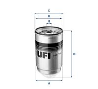 UFI 24.371.00 Filtro carburante Filtro combustibile per FORD TRANSIT Kasten (V )