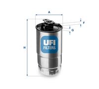 24.427.00 Filtro carburante Ufi