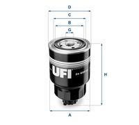 24.444.00 Filtro carburante Ufi