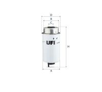24.457.00 Filtro carburante Ufi